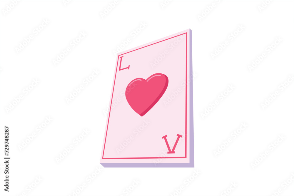 Love Card Valentine Day Sticker Design Love Card Valentine Day Sticker Design
