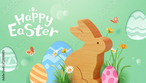 3D crafted texture Easter card