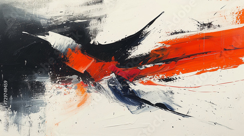 Expressive strokes and gestural marks converge in a harmonious chaos, capturing the untamed beauty of lyrical abstraction in a visual crescendo. photo