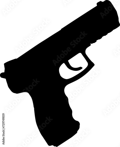 Black gun shaped pistol p30 black photo