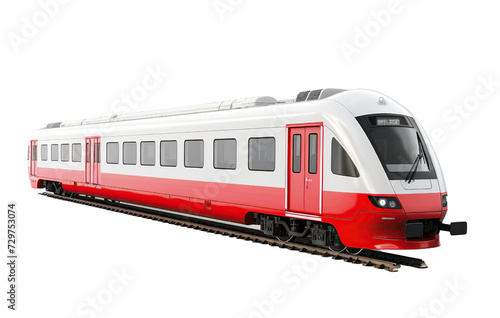 Electric train isolated on transparent or white background
