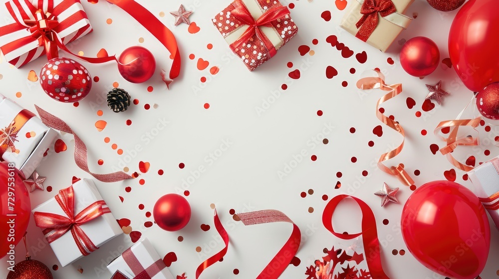 Festivals celebrate various occasions. Congratulations are fun and decorated with gift box ribbons. Festivals celebrate various occasions. Congratulations are fun and decorated with gift box ribbons.