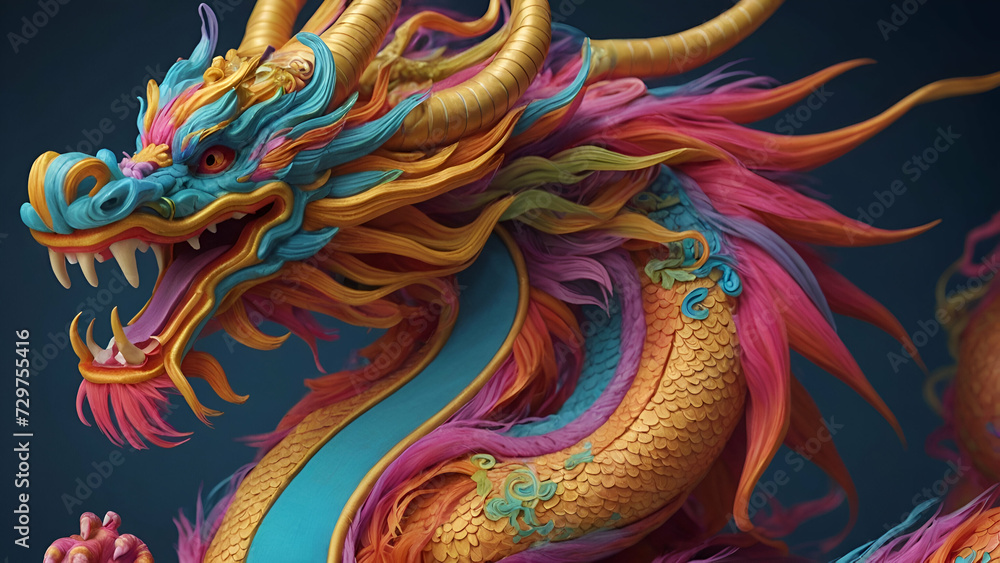 Roaring dragon in action Roaring dragon in action