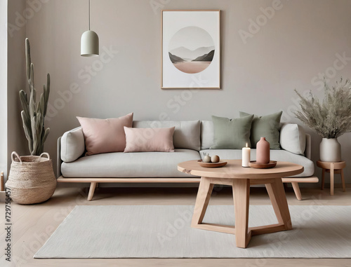 Minimalistic Workshop Interior with Nordic Hygge Coziness and Natural Materials Gen AI photo