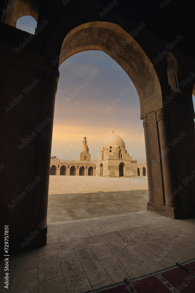 Fototapeta premium Images of Ahmed Ibn Tulun Masjid (Mosque) in Old Cairo