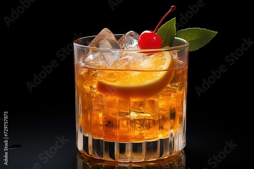 Cocktail in drinking glass