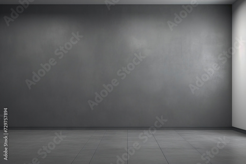 An empty slate-grey room background.  Generative AI 