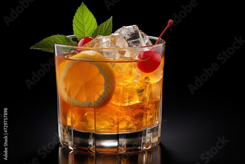 Cocktail in drinking glass