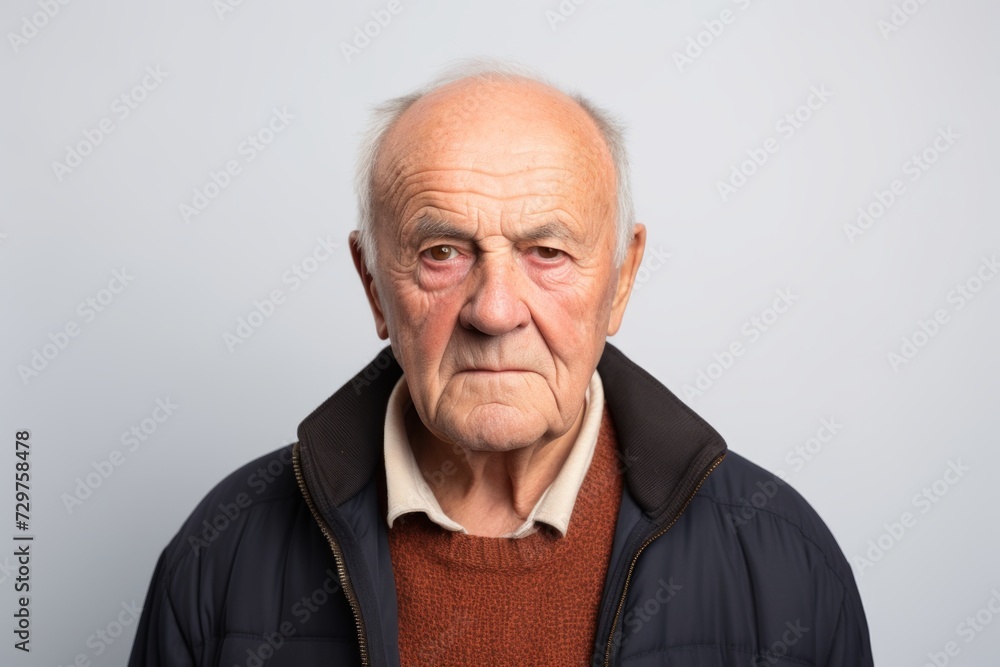 Portrait of an elderly man with a sad expression on his face Portrait of an elderly man with a sad expression on his face