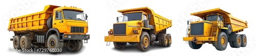 Collection of PNG. Dump truck isolated on a transparent background. © morepiixel