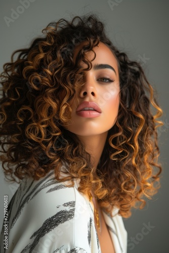 Beauty photoshoot, curly hair, hairstyle 
