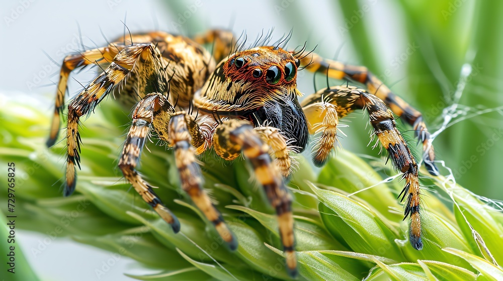 Jumping Spider Amidst Greenery Jumping Spider Amidst Greenery