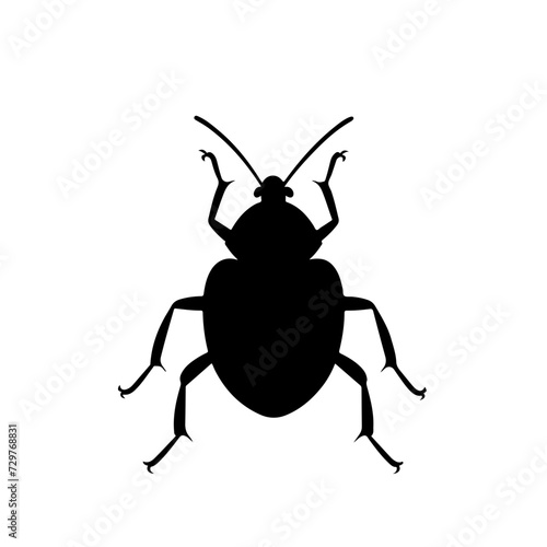Bed Bug Logo Monochrome Design Style