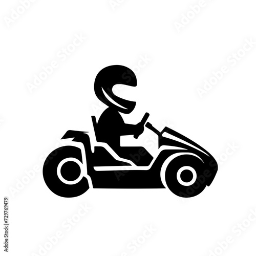 Buddy Kart Logo Monochrome Design Style
