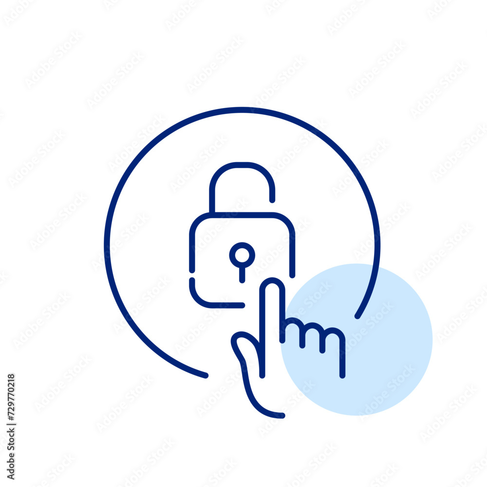 Futuristic biometric access account. Pixel perfect, editable stroke Futuristic biometric access account. Pixel perfect, editable stroke