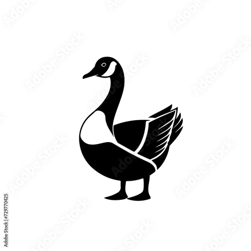 Canadian Goose Logo Monochrome Design Style