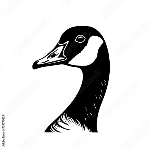 Canadian Goose Head Logo Monochrome Design Style photo