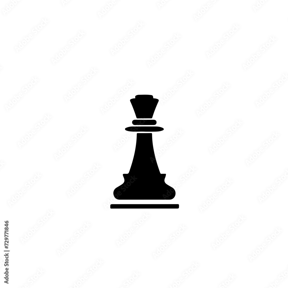 Chess Logo Monochrome Design Style