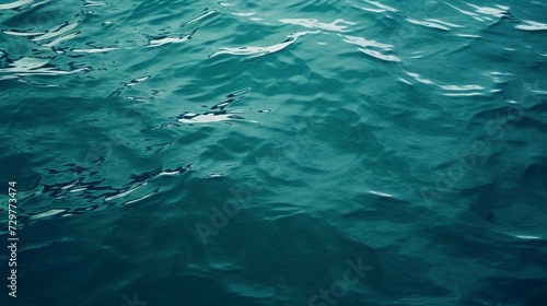 Blue sea water surface texture background. Close up of sea surface. photo