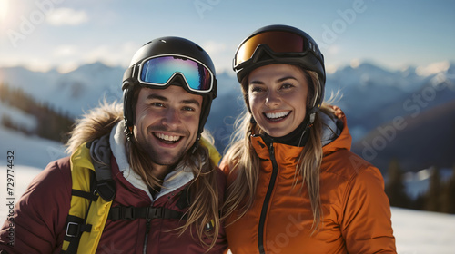 couple on ski vacation