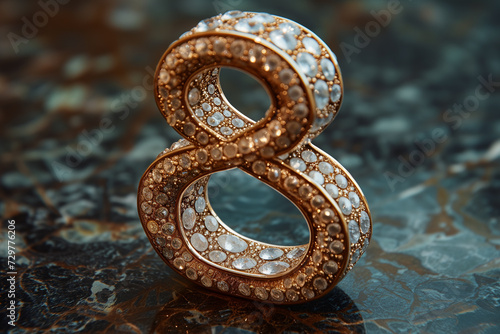 Beautifully crafted number 8 jewelry for womens day celebration