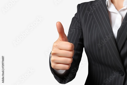 business woman thumbs up