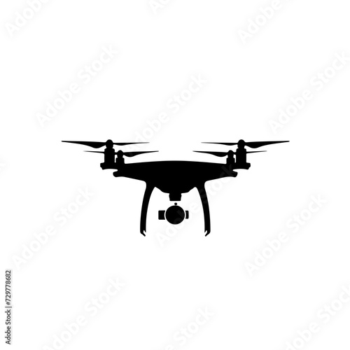 Delivery Drone Logo Monochrome Design Style
