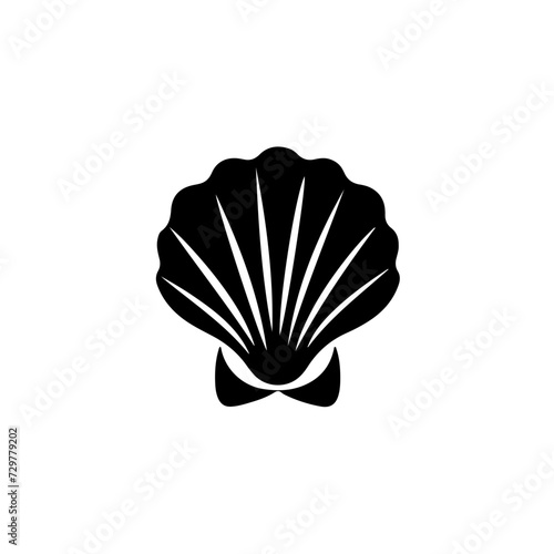 seashell Logo Monochrome Design Style photo