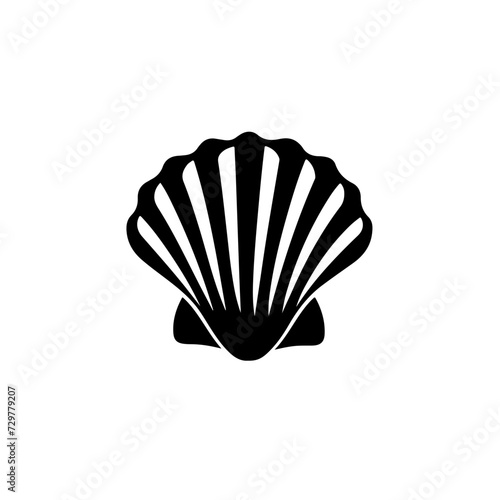 seashell Logo Monochrome Design Style