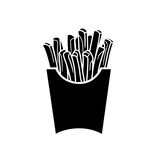 Waffle Fries Logo Monochrome Design Style