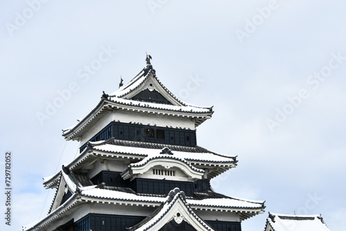 信州の名城 雪の国宝松本城