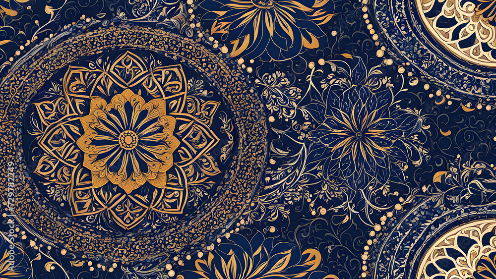 Batik background digital illustration 