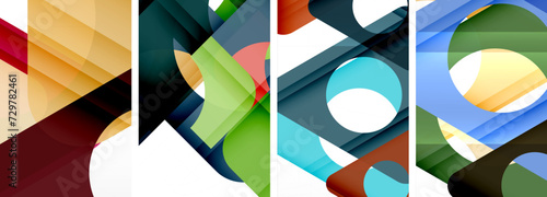 Abstract background set featuring captivating triangles. Harmonious blend of geometry and style, these designs bring modern flair