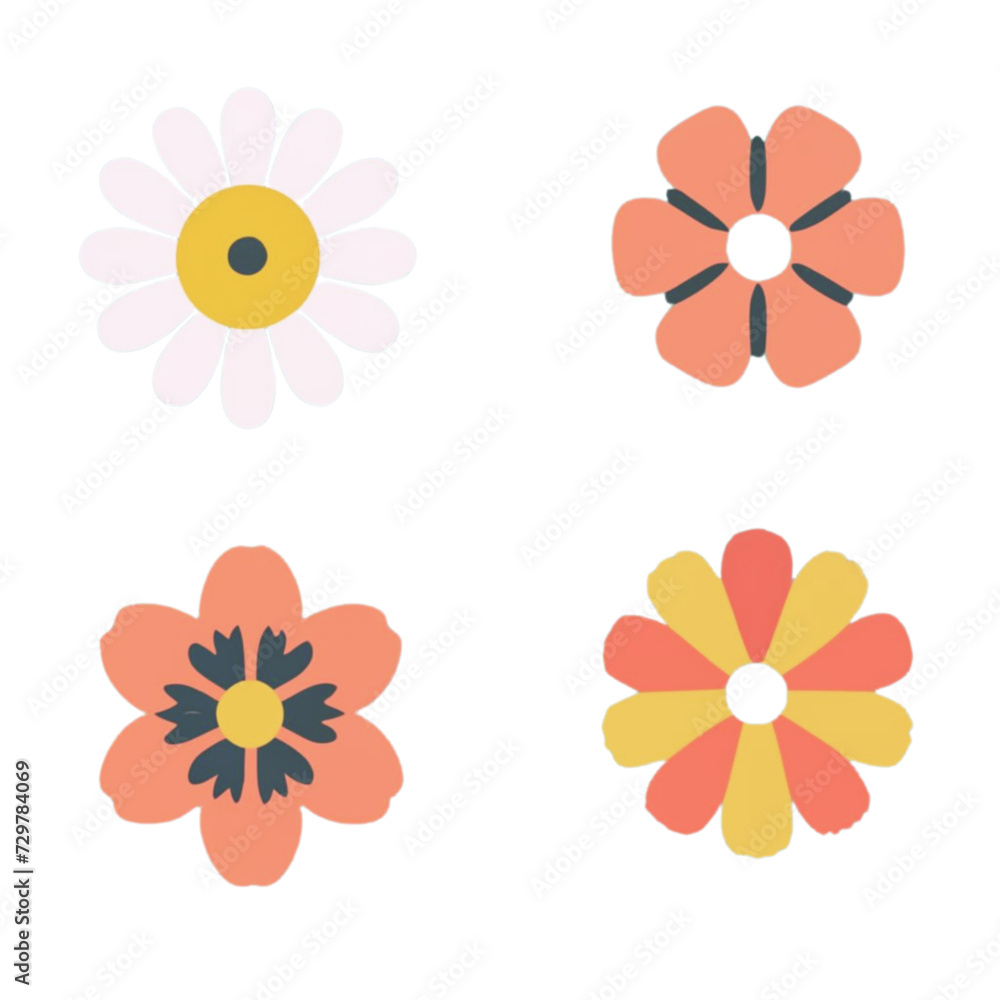 Beautiful and cute flower vector illustration Beautiful and cute flower vector illustration