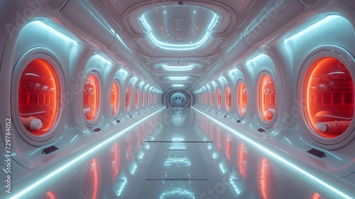 宇宙船内の風景,Generative AI AI画像 photo