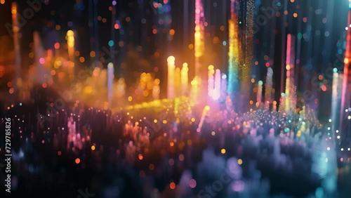 Witness the convergence of music and motion as the equalizer bars morph into graceful arcs of liquid floating and rippling through the atmosphere in a hypnotic display.