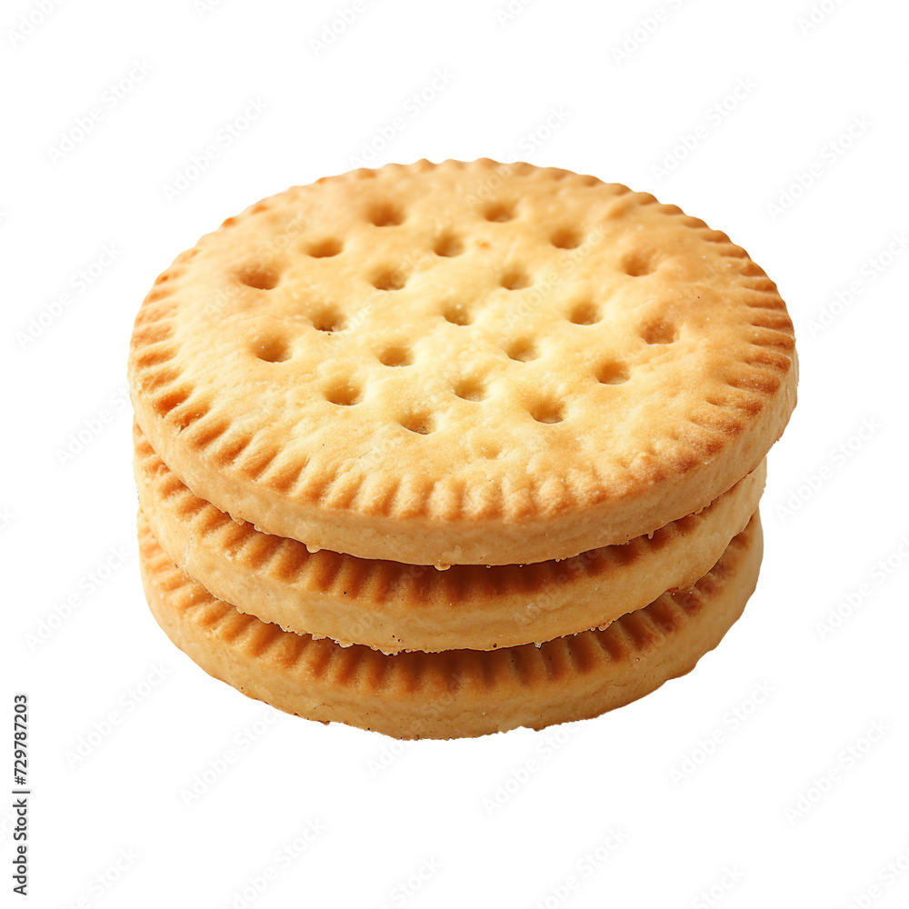 Biscuit, transparent background, isolated image, generative AI Biscuit, transparent background, isolated image, generative AI