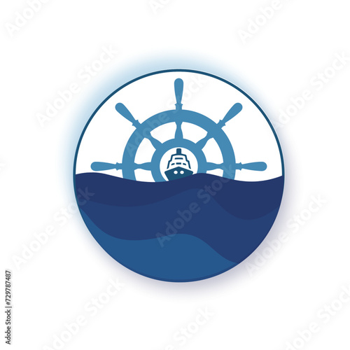 Nautical Crest: A Timeless Emblem of the Sea, Maritime logo Design