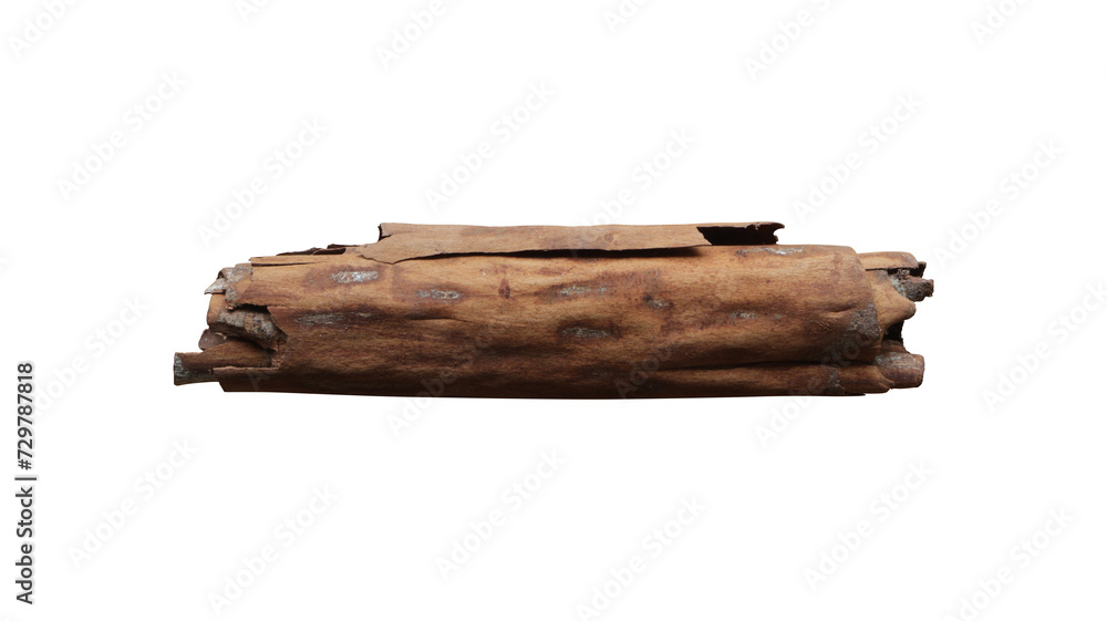 Fototapeta premium Fragrant cinnamon sticks isolated on transparent background
