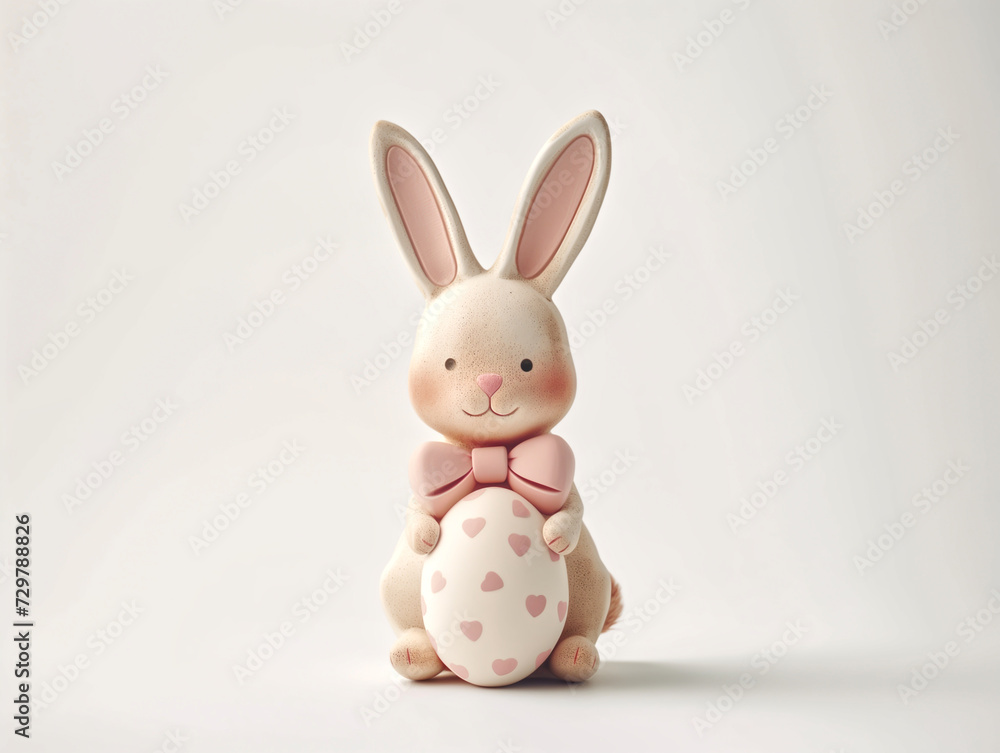 Obraz premium Whimsical Easter Delight, Bunny and Egg Collection