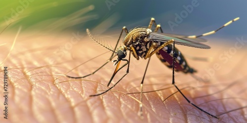 close up photo of mosquito sucking blood 