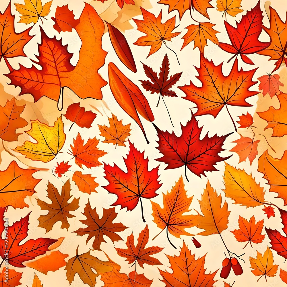 Obraz premium seamless background with leaves