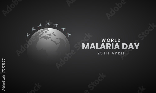 World Malaria Day, Malaria day creative design for social media post. 3D Illustration