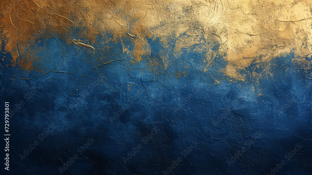 Naklejka premium Gradient background from gold leaf to peacock blue.