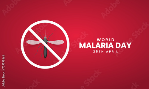 World Malaria Day, Malaria day creative design for social media post. 3D Illustration