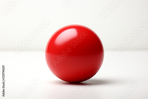3D rendering of red balls in a row on a white background