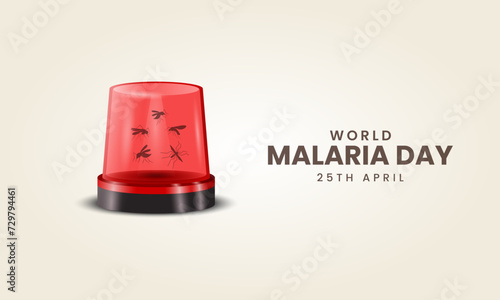 World Malaria Day, Malaria day creative design for social media post. 3D Illustration
