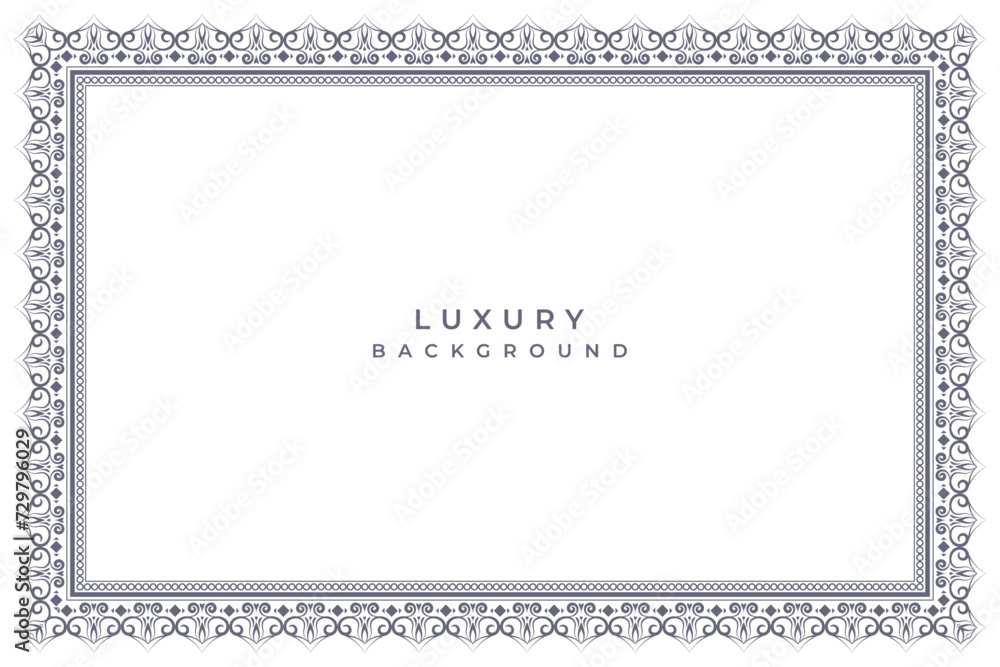 luxury black page certificate border seamless pattern or wedding invitation background banner