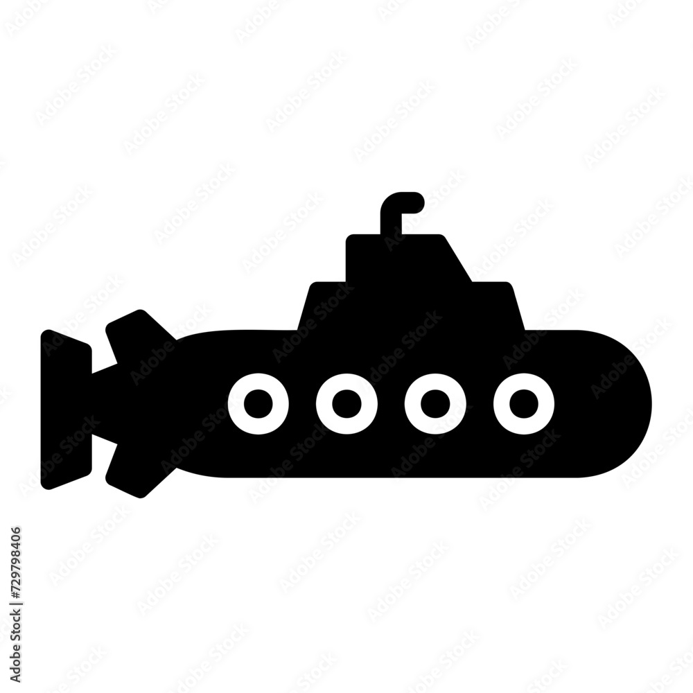 submarine glyph icon submarine glyph icon