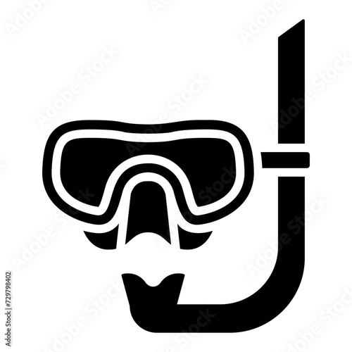 scuba diving glyph icon